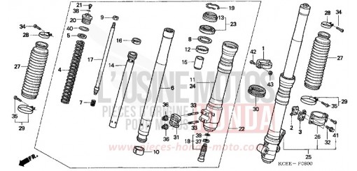 FRONT FORK XR250R4 de 2004